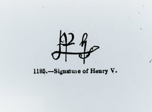 Unterschrift von Heinrich V (1387-1422)