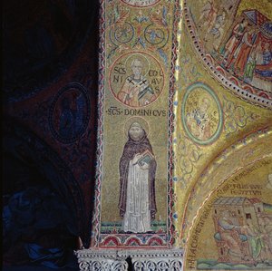 St. Dominikus und St. Nikolaus, Mosaik im Atrium der Basilika San Marco
