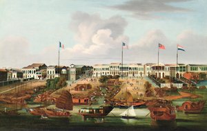 Die Hongs von Kanton - China-Handel, ca. 1850