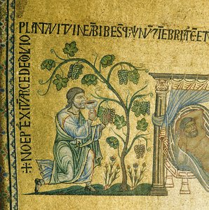 Die Geschichte von Noah, Mosaik aus dem zweiten Gewölbe des Atriums in der Basilika San Marco, Venedig