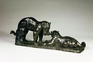 Zwei Jaguare von Rembrandt Bugatti (1885-1916)