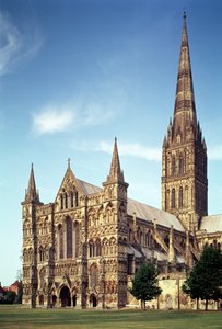 Blick auf die Kathedrale von Salisbury von Südwesten, 1220-58