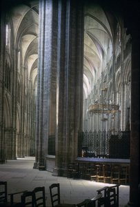 Blick auf das Innere der Durham-Kathedrale, erbaut 1093-1289 von Unbekannt Unbekannt
