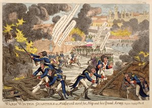 Warme Winterquartiere oder Moskau gut gelüftet für Napoleon und seine Große Armee von Williams, aus einer Serie mit dem Titel der Russische Feldzug Mai 1813