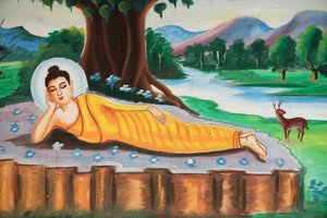 Liegender Buddha, Vang Vieng, Laos von Unbekannt
