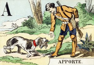 A : Bringen - Das Jagdalphabet, ca. 1890 (Gravur)