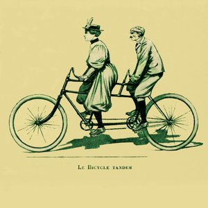 Ein Tandemfahrrad