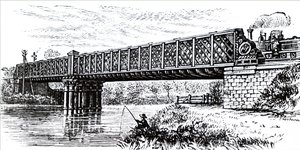 Eine Fachwerkbrücke