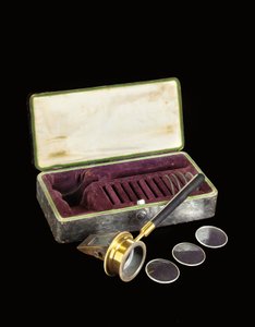 Ein seltenes, frühes Helmholtz-Muster-Ophthalmoskop, ca. 1852 von Unbekannt