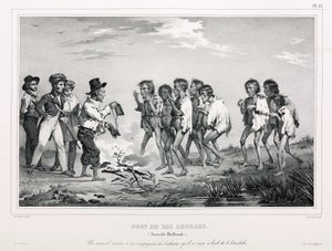 Aborigines mit westlichen Schmuckstücken, New Holland