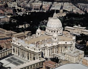 Luftaufnahme der Basilika St. Peter, Rom (Foto)