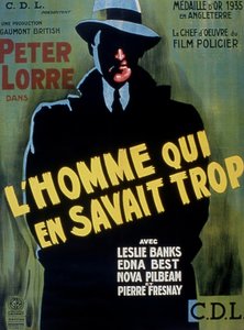 Filmplakat The Man Who Knew Too Much von Alfred Hitchcock mit Peter Lorre 1934 von Unbekannt