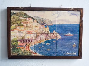 Amalfi, Fliesenmalerei, Amalfi, Amalfiküste, Costiera Amalfitana, Provinz Salerno, Kampanien, Italien von Unbekannter Künstler