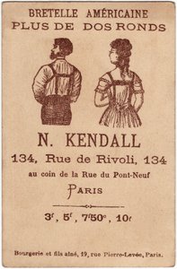 Amerikanischer Schulterriemen plus runder Rücken, Werbung für die Kendall