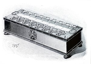 Eine Rechenmaschine entworfen von Blaise Pascal von Unbekannt