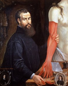 Andre Vesale (1514-1564) flämischer Arzt, Vater der modernen Anatomie, Gemälde von Pierre Poncet von Unbekannter Künstler