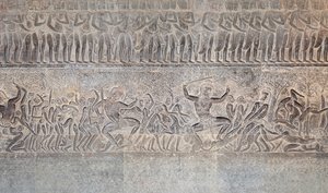 Basreliefs in der südlichen Galerie von Angkor Wat, Kambodscha