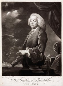 Benjamin Franklin, amerikanischer Theoretiker der statischen Elektrizität