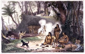 Brasilien. Cabocle-Indianerlager in Cantagallo von Unbekannter Künstler