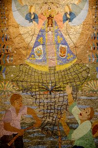 Brasilianisches Mosaik in der Verkündigungsbasilika, Nazareth, Galiläa, Israel. Detail. (Foto) von Unbekannt