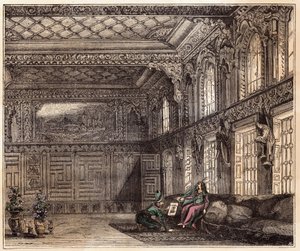 Britische Schriftstellerin Lady Mary (Marie) Wortley Montagu (Wortley-Montagu) (1689-1762) in orientalischem Kostüm, lernte Arabisch während ihres Aufenthalts in der Türkei 1717. Gravur des 19. Jahrhunderts von Unbekannter Künstler