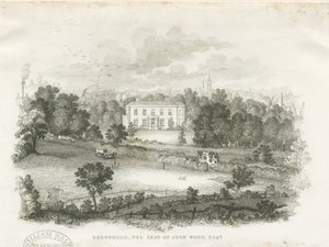 Burslem - "Brownhills" Haus (Gravur) von Unbekannt