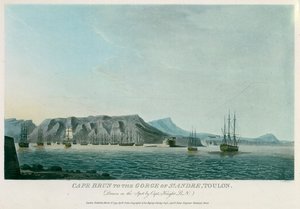 Cap Brun mit der Saint André Schlucht, Toulon (Frankreich). Lithographie von Knight