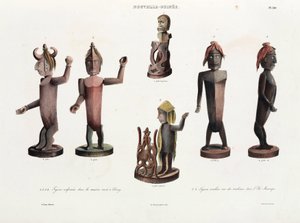 Geschnitzte Holzfiguren, Neuguinea von Unbekannt