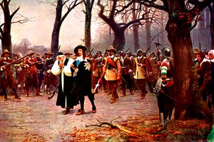 Karl I. auf dem Weg zur Hinrichtung