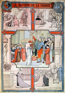 Taufe von Chlodwig durch den Heiligen Remigius in Reims, ca. 1930
