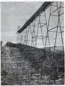 Bau des Kinzua Viadukts von Unbekannt