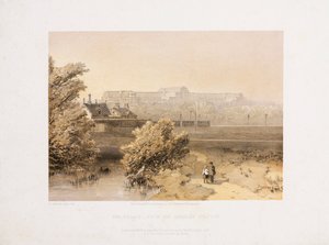 Kristallpalast, nach der Großen Ausstellung Der Kristallpalast vom Bahnhof Anerley, ca. 1855 von Unbekannt