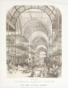 Kristallpalast, nach der Großen Ausstellung Blick vom Südtransept, Kristallpalast, Sydenham