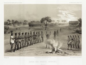 Tanz der Apinage-Indianer, Brasilien, um 1843-1847
