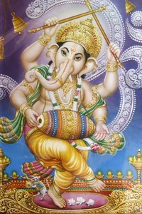 Tanzender Ganesha Bild, Rishikesh, Indien