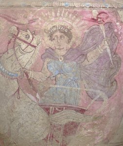 Detail von Canosan polychrome Töpferware Oinochoe, Apulien, ca. frühes 3. Jahrhundert v. Chr. von Unbekannt