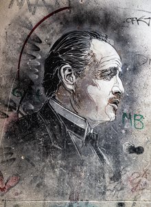 Don Corleone gespielt von Marlon Brando von C215 Viuccaria Markt