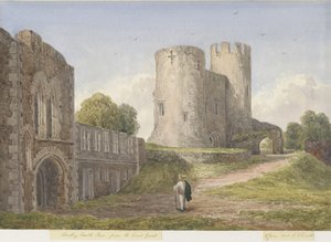 Dudley Castle - Der Bergfried: Aquarell, 8. Juni 1843 von Unbekannt