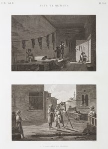 Färberei & Pigmentindustrie Färberei und Seilherstellung, Ägypten, ca. 1798
