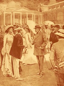 Edward VII. an den Quellen in Marienbad