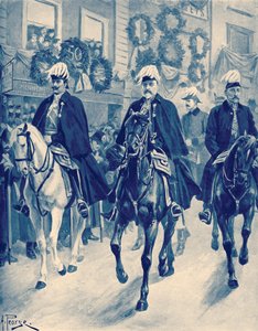 Edward VII in der Trauerprozession von Königin Victoria