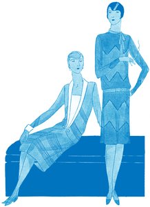 Mode: Kleider im Frühling 1928 von Unbekannter Künstler