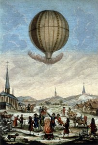 Erster Montgolfière-Ballonaufstieg in Annonay
