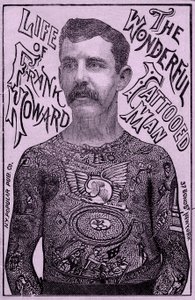 Frank Howard der Wunderbar tätowierte Mann, ca. 1900 von Unbekannt