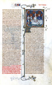 Der französische König Ludwig der Stammler (846-879) trifft Papst Johannes VIII. zu seiner Krönung im Jahr 877, Illumination aus "Grandes Chroniques de France de Charles V", ca. 1375-1380 von Unbekannter Künstler