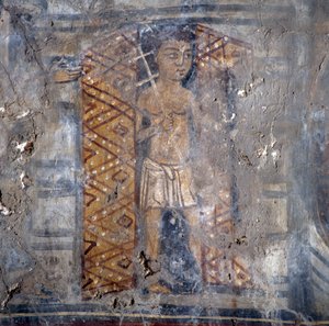 Fresko in der Kirche von Agios Georgios, Plemeniana, Kreta, Griechenland (Foto)