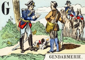 G: Gendarmerie - Das Jagd-Alphabet, ca. 1890