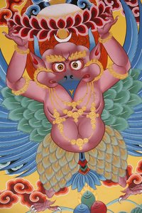Garuda. Kopan-Kloster, Kathmandu, Nepal