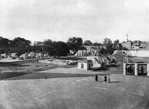 Gesamtansicht des Observatoriums von Jaipur, Indien