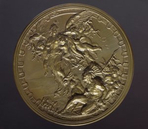Vergoldete Bronzemedaille zum 400. Jahrestag der Entdeckung Amerikas (1492-1892)